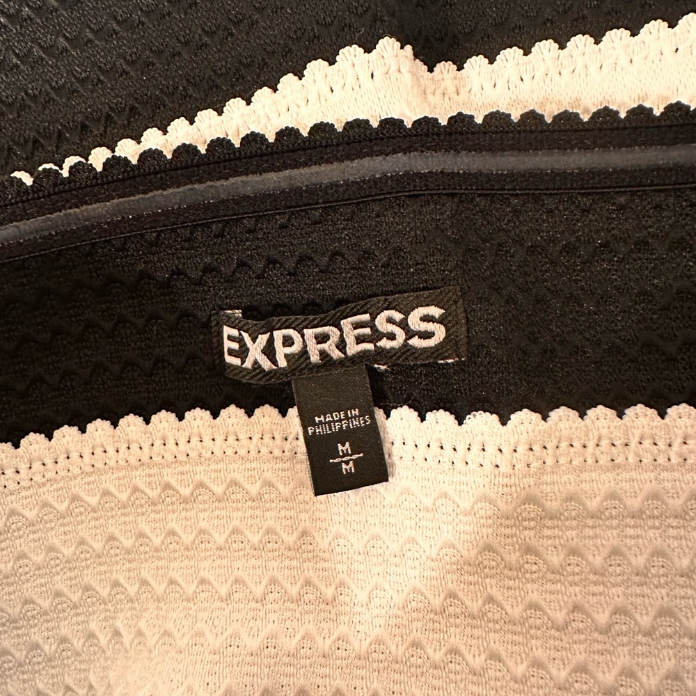 Express Cocktail Striped Structured Black & White… - image 4